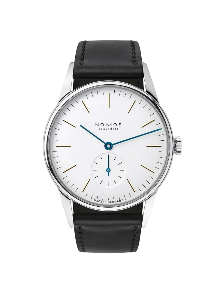 NOMOS Glashütte Orion – Archivfoto der Modellfamilie; aktuelle Referenz und Werk wie beschrieben.